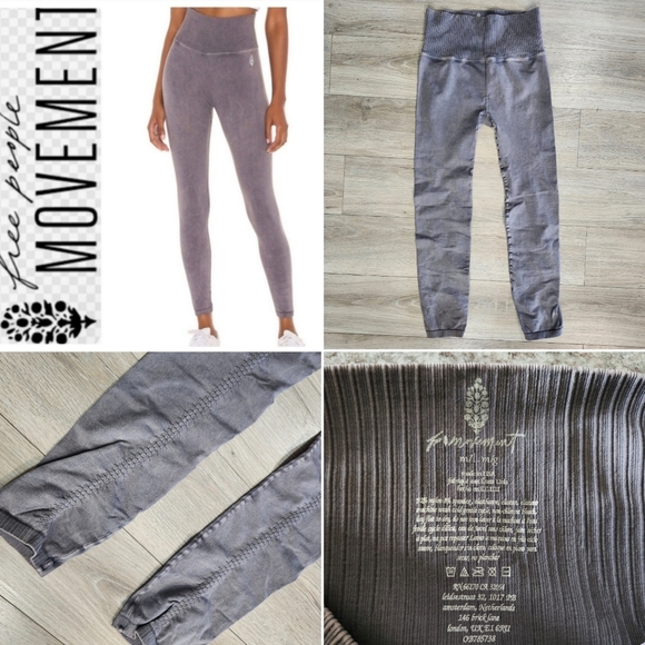 free people movement Pants - NWOT Free People Good Karma high rise leggings gray
